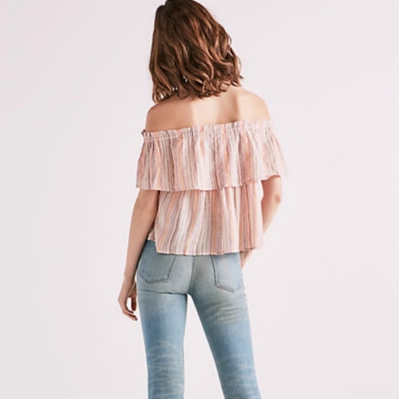NWT Lucky Brand Off the Shoulder Blouse - Picture 5 of 6